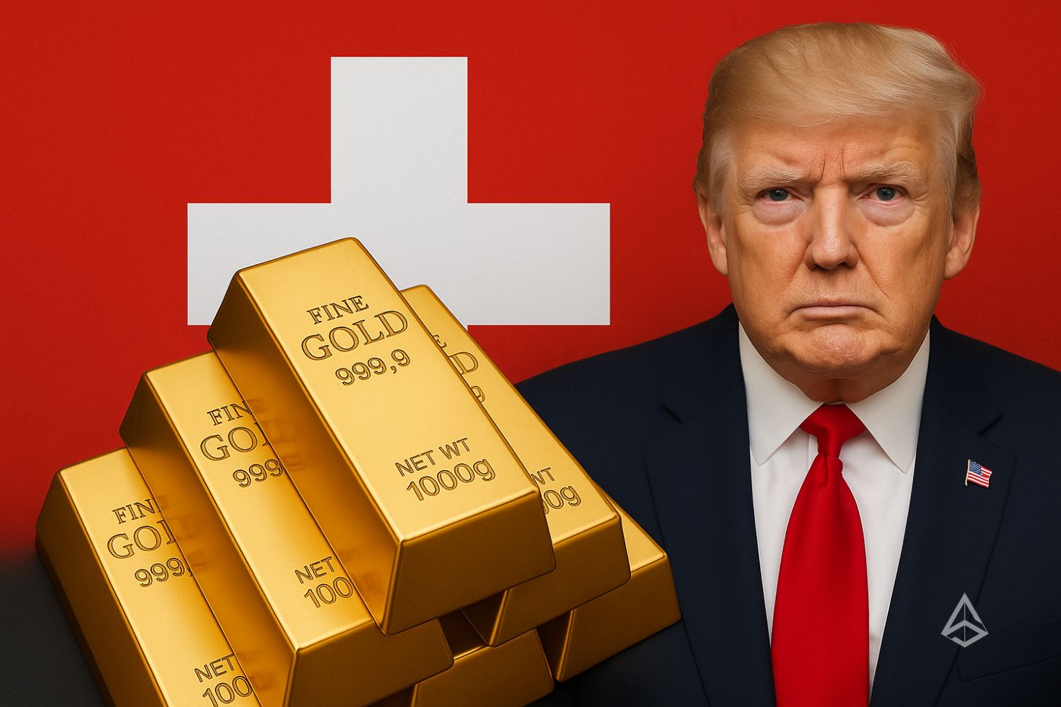 Suisse : les exportations d’or menacées par les 39 % de droits de douane imposés par Donald Trump